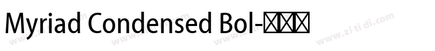 Myriad Condensed Bol字体转换